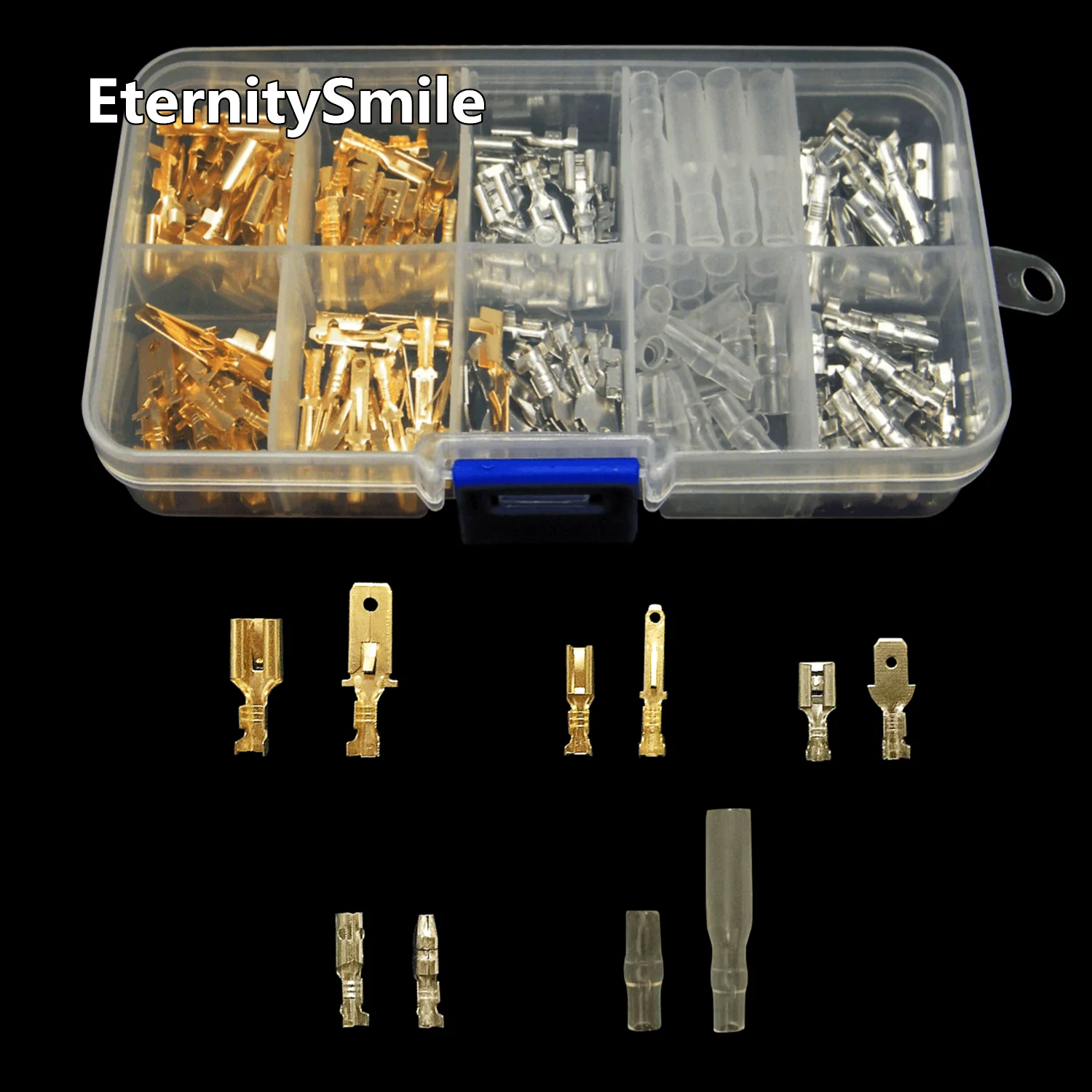 

150Pcs 2.8 4.8 6.3MM Spring Insert Sheath Cold Press Terminal Male And Female To Plug Repair Tool Spade Connector Splice Car Kit