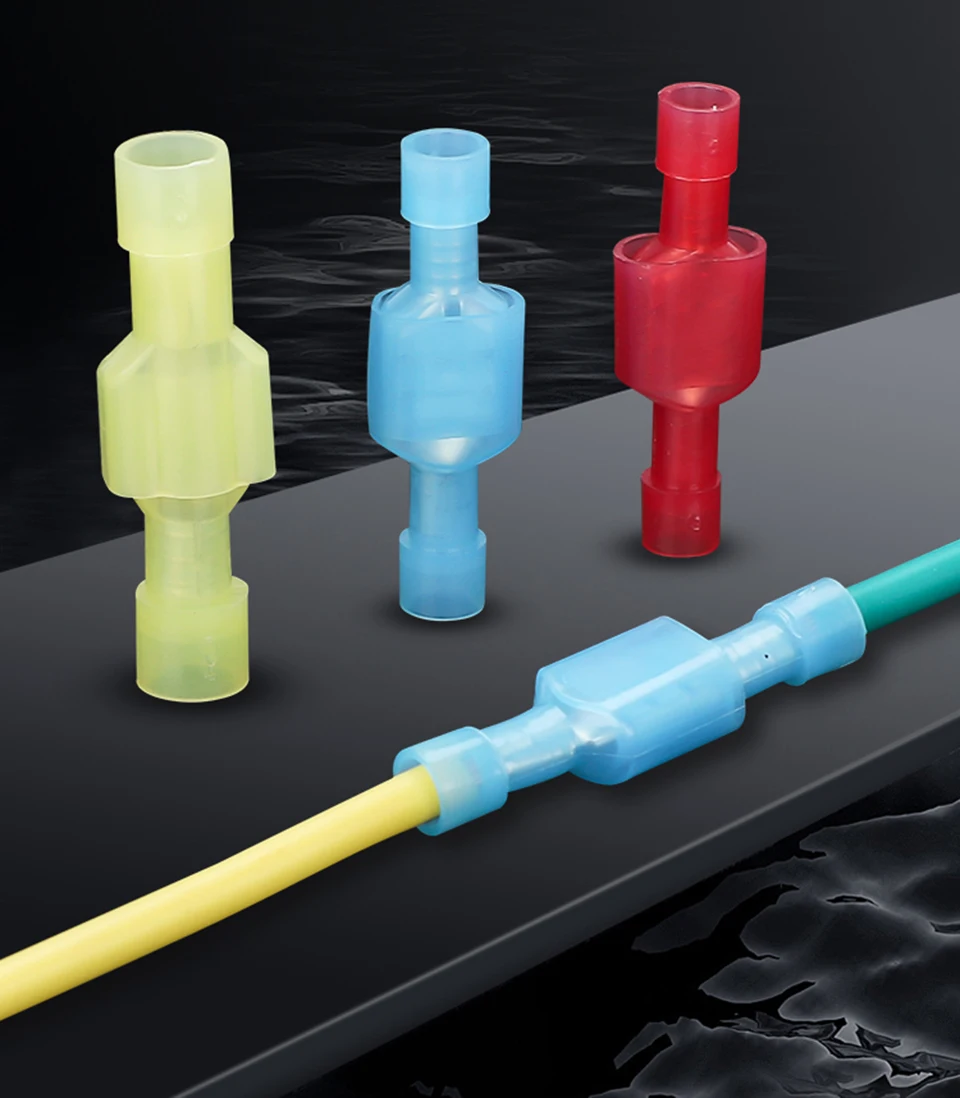 20er-Set FDFN MDFN NYLON Vollständig Isolierte Flachstecker Crimpklemmen Kabelverbinder Schnellverdrahtung Anschlussklemmen – Detail 1