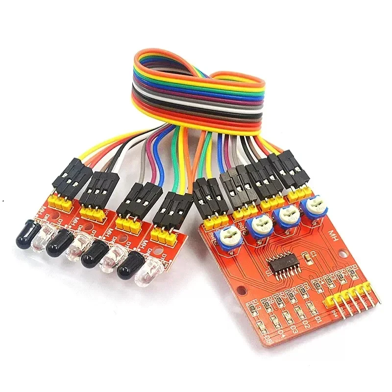 

F233-01 Four-way infrared tracing 4 channel tracking module transmission line obstacle avoidance car / robot sensors