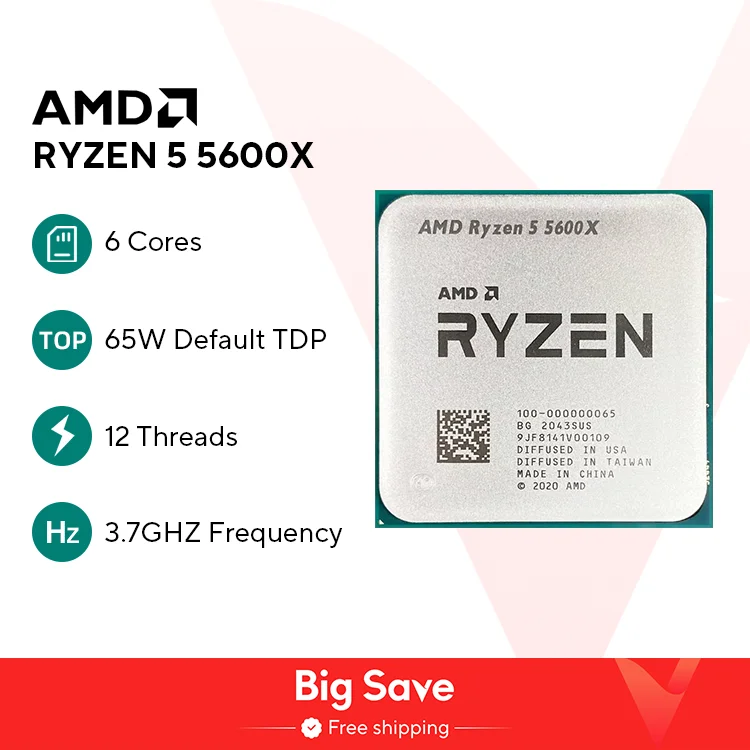 3700x R7 5600x AMD R5 5600X New Ryzen 5600X GHz 6-Core 12-Thread