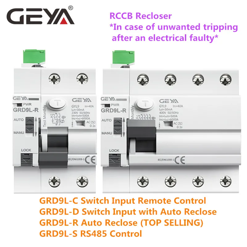 GEYA-Parte do controle do religador para o cliente, somente para fazer a substituição, RCCB