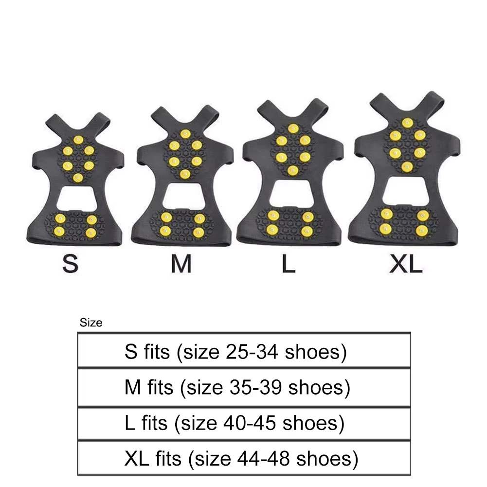 10Teeth Climbing Crampons Anti-Slip Mountaineering Cleats Outdoor Unisex Snow Claw Shoe Covers Walking Hiking Accessories Spikes