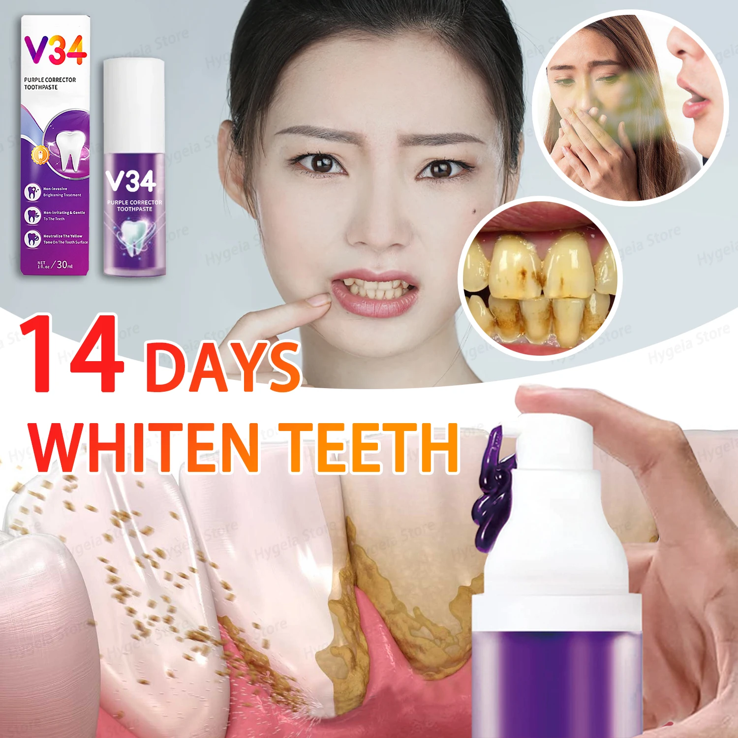 TeethWhiteningMousseDentalCareEssenceRemovePlaqueToothStain