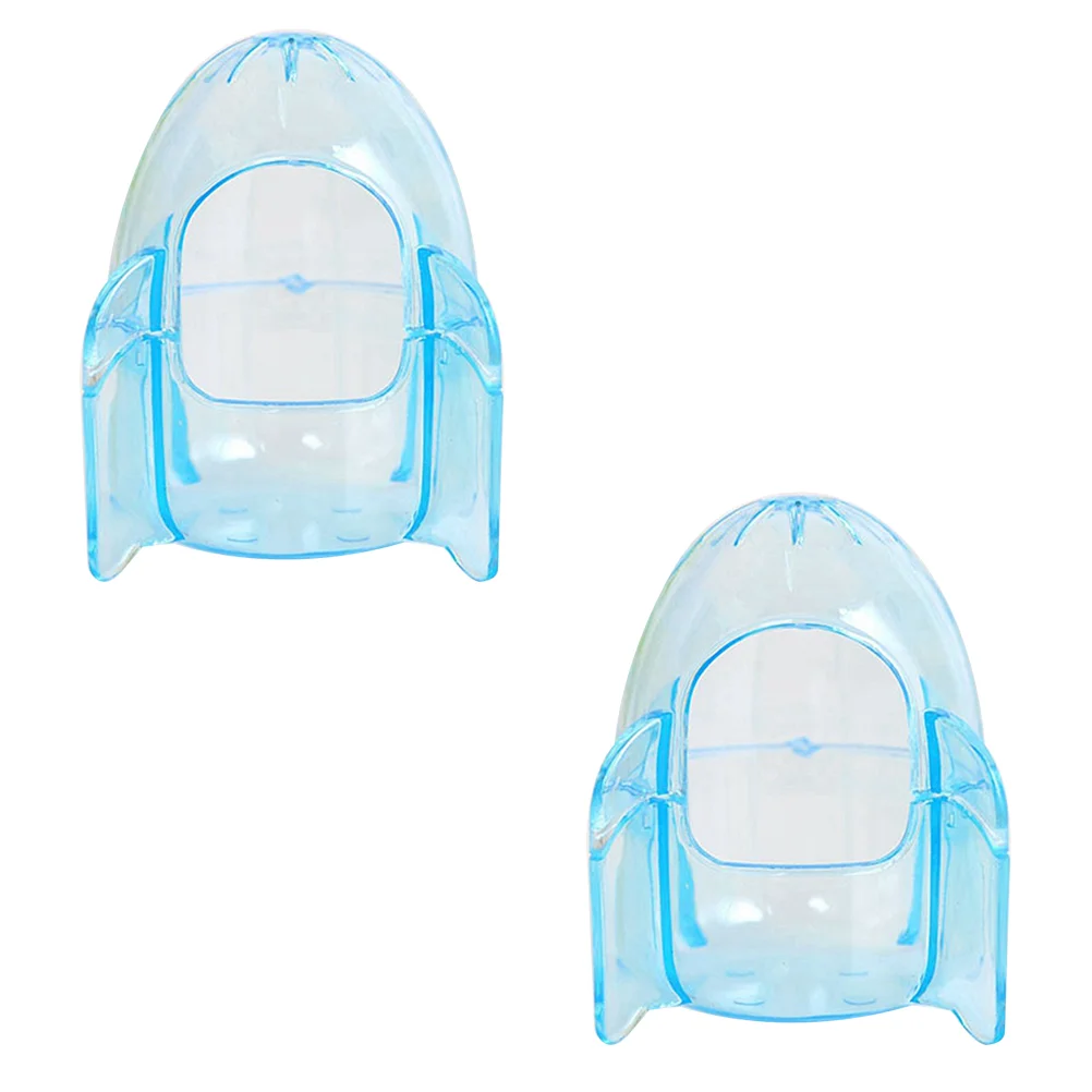 2 PCS Hamster Bathroom Toy Sturdy Bathtub Plastic Bathing Basin Small Practical