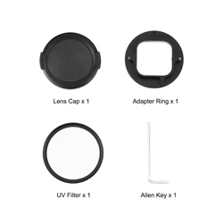 PULUZ 52mm UV Lens Filter with Adapter Ring - Black color
