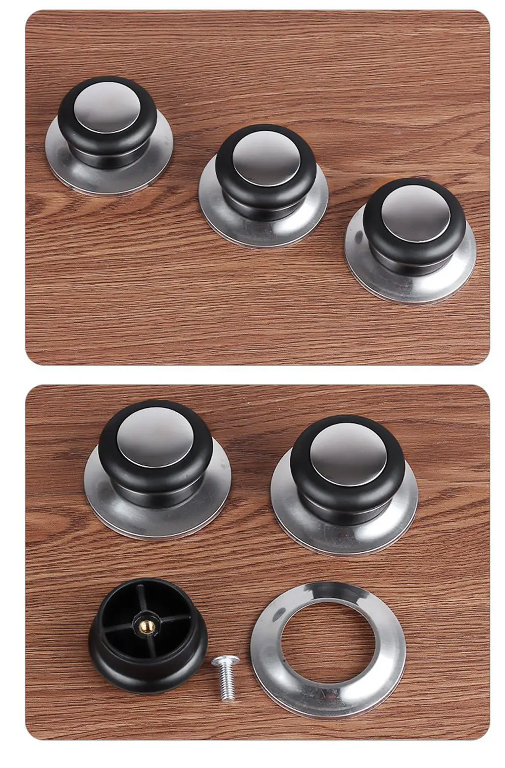 Description Picture 5 of itemReplacement Knob Handle For Glass Lid Knob Handle Stainless Steel Pot Pan Cover Cookware Handle Accessories Kitchen Tools