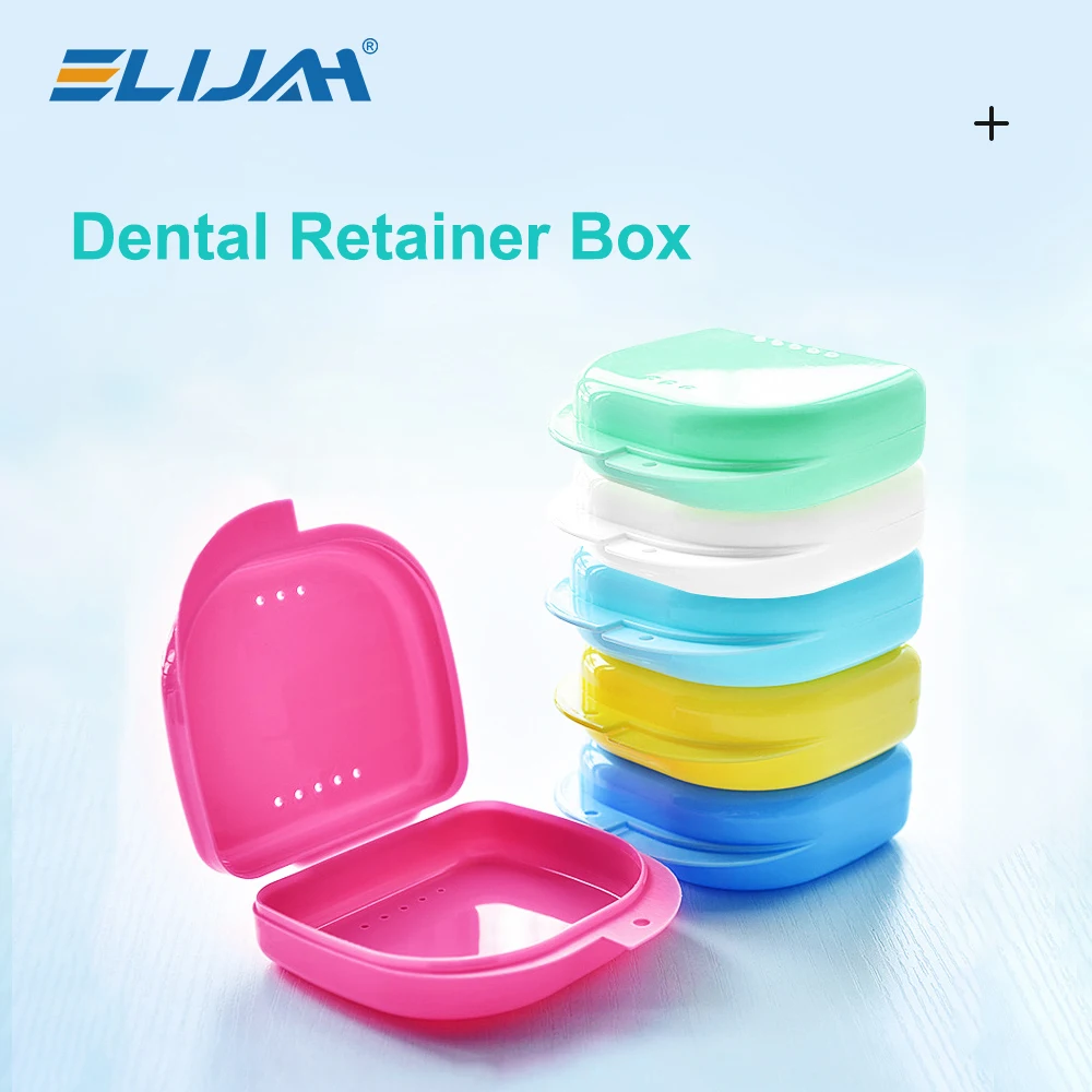 1PCS จัดฟันฟันปลอมคอนเทนเนอร์ทันตกรรมฟัน Retainer กล่อง Denspay Health Care Braces กรณี Mouth GUARD คอนเทนเนอร์ 1