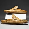 Men's Shoes Shoes Half Slippers Sandals Business Casual Shoes Men Mules Summer Breathable Slip-on Peas Shoes Loafers 2