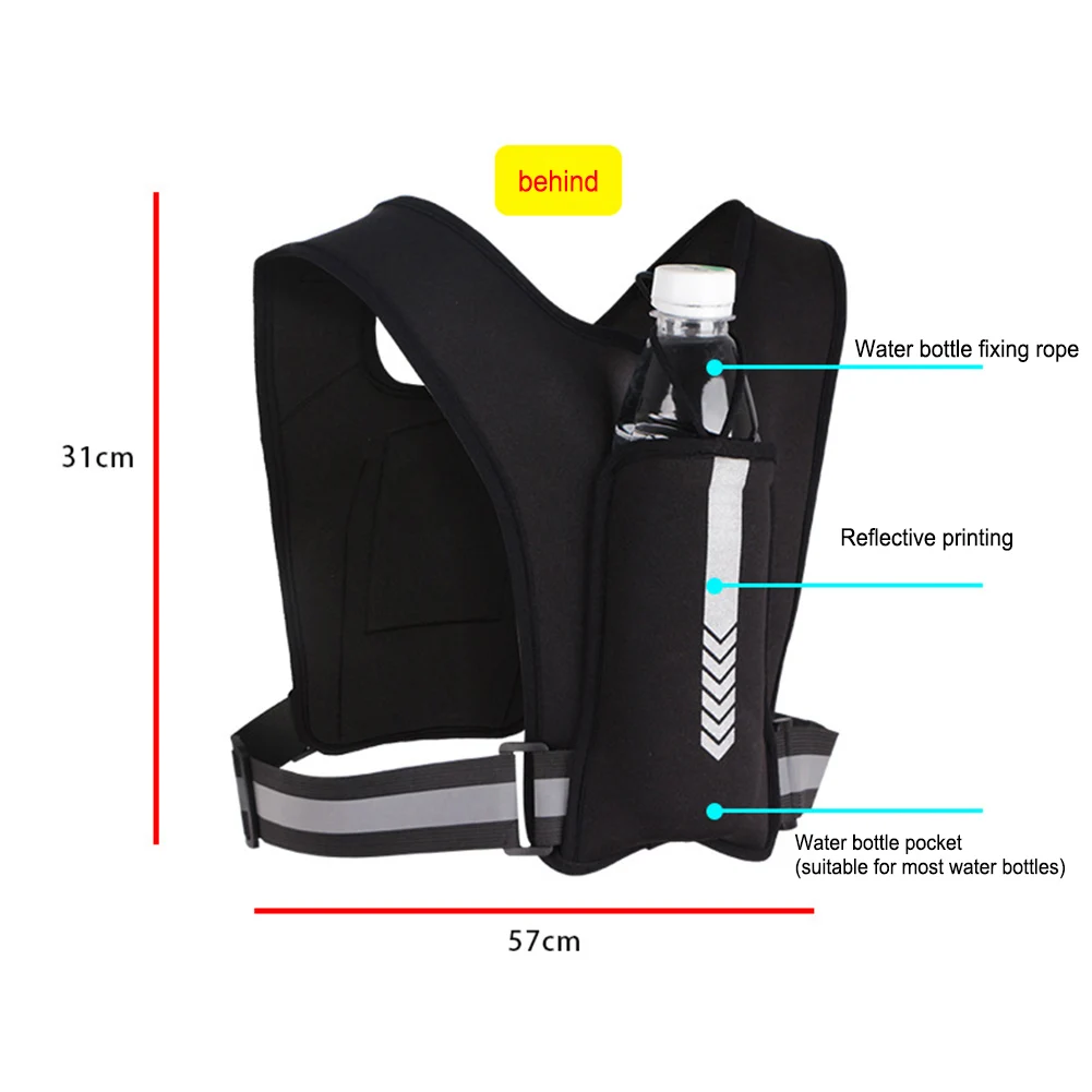 Sport Vest Phone Bag Reflective Cycling Backpack Multifunctional Sports Phone Chest Pack Lightweight for Outdoor Cycling Hiking 5