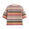 TRAF ZR Short Set Woman Two Pieces Casual Elegant Prairie Chic Striped Patchwork Sets Women's Summer Suit Set Short Sleeve Sets 3