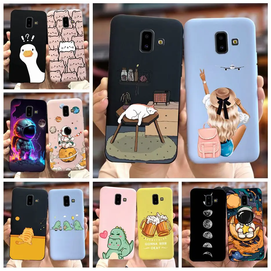 Per Samsung Galaxy J6 Plus 2018 Custodia Sm-J610F Elegante Cover Verniciata Custodia Morbida In Silicone Per Samsung J6 Plus J6 + 2018 Paraurti