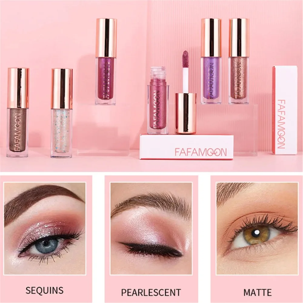 Purple Liquid Eyeshadow Matte&Metallic Shimmer Eye Shadow Non-sticky One-Swipe Coverage Quick-Drying Crease-resistant Eye Makeup_voghion.com