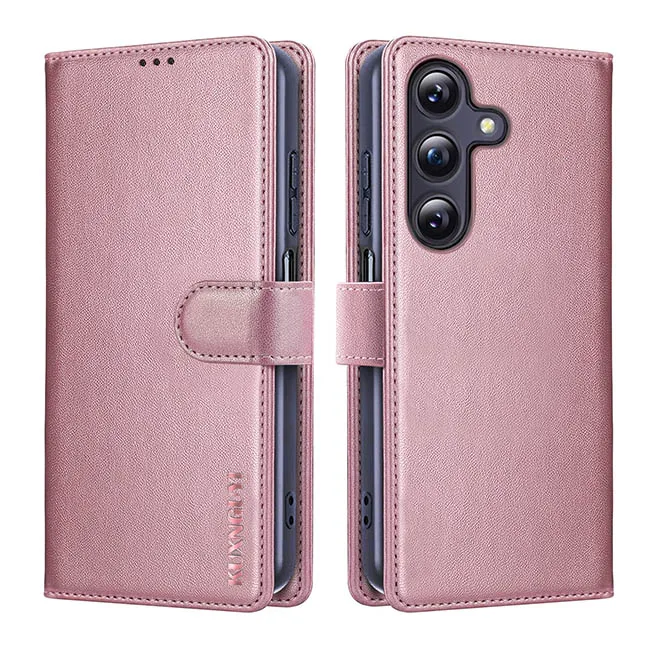 Magnetic PU Leather Wallet Phone Case with Card Slots and Shockproof Flip Stand