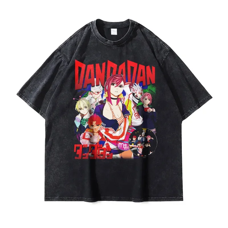 Anime Dan Da Dan T Shirt Vintage Washed Dandadan T-shirts