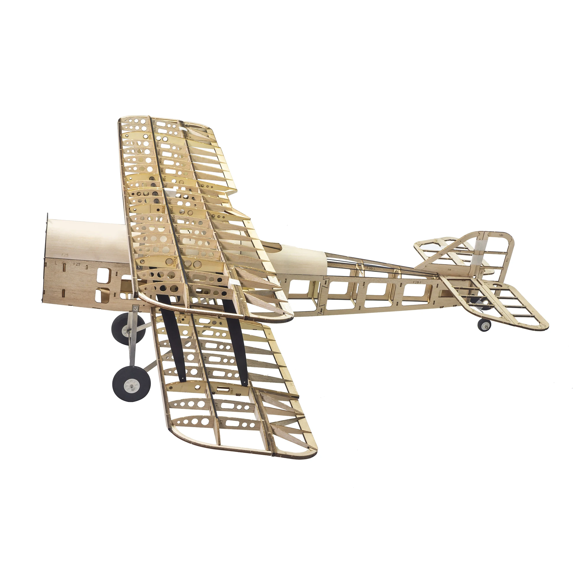 Balsa Wood Biplane Warbird RC Airplane Kit