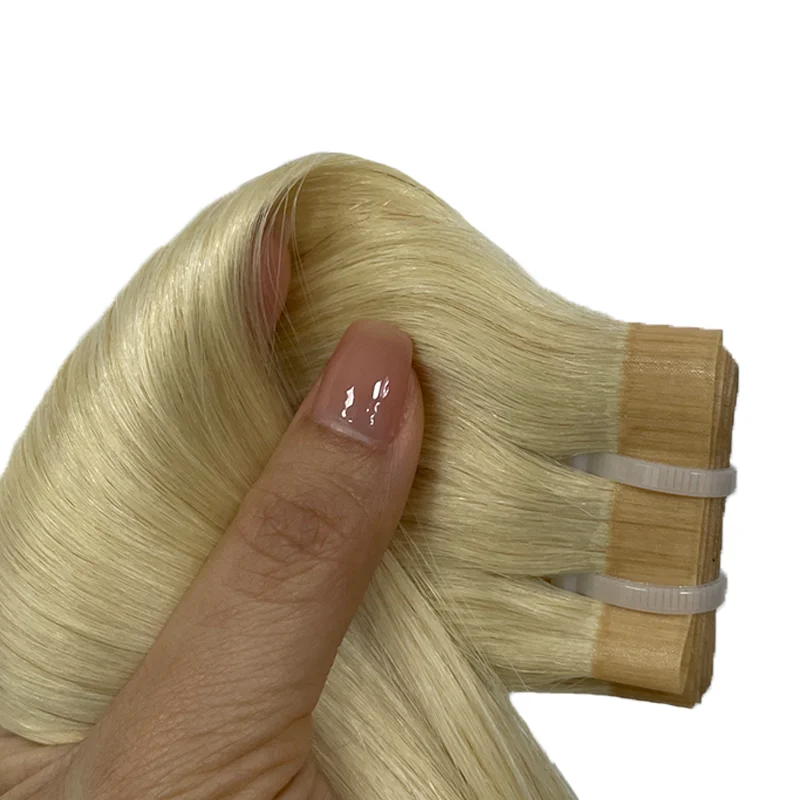 Straight PU Weft Human Hair Extensions Invisible PU Skin Weft Raw Virgin Hair 14\