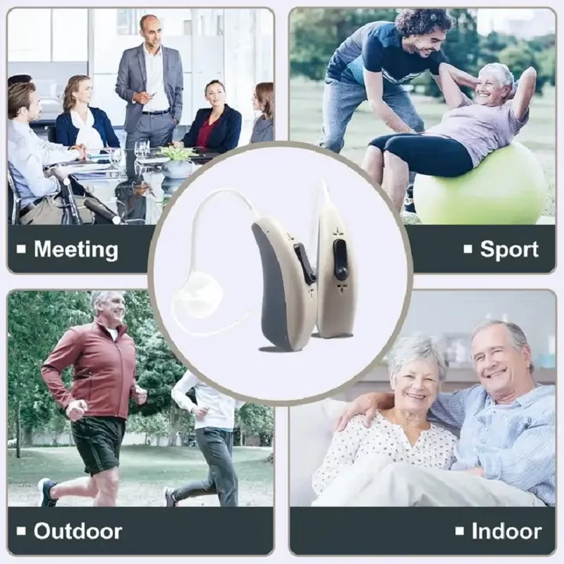 30 channel Best Hearing Aid Rechargeable BTE Ear Hearing Aids for The Elderly Audifonos Sound Amplifier for Deafness 5