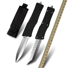 

Micro MT Military Tactical Folding Knife D2 Steel Automatic Knife OTF Double Action Self Defense EDC Tool for Camping Hunting