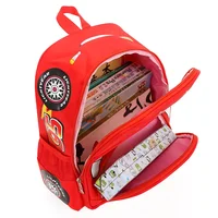 Cool and handsome cartoon car shaped children's backpack, nylon waterproof backpack, lightweight mom bag for going out 2