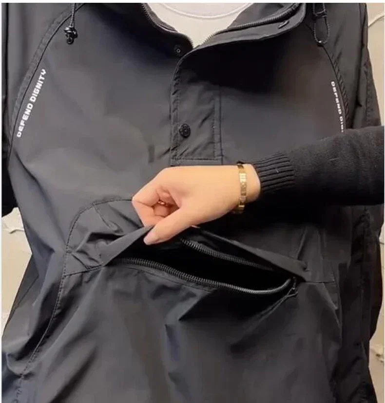 New Luxury Autumn Men's Jacket Korean Fashion Half-zip