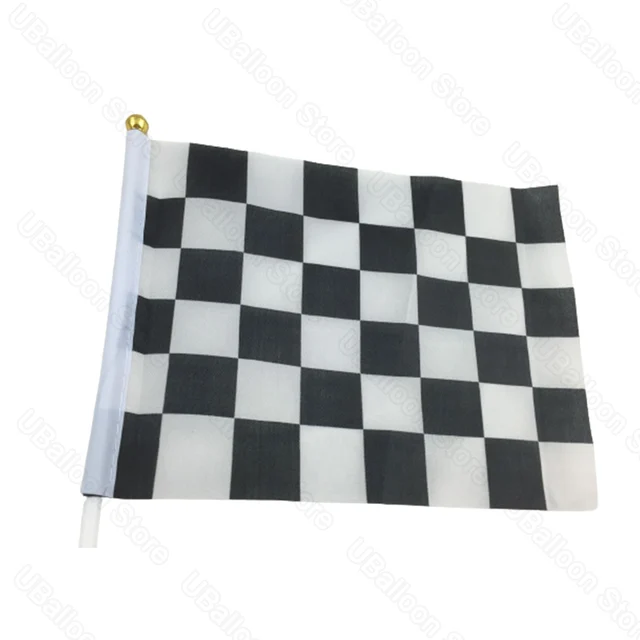 25 Bandiere A Scacchi Bianco/Nero - 14x21 Cm Per Eventi Sportivi E Feste - Foto 7