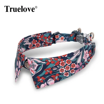 Floral Bowtie Pet Collar 1