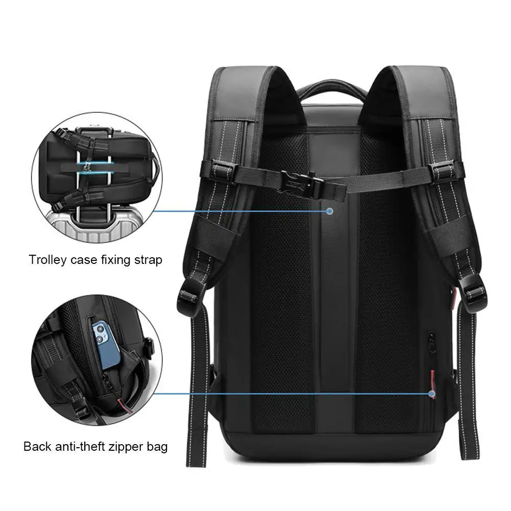 Men Travel Backpack vacuum compression Laptop Backpack Extended Large Capacity school Backpack Hiking Business backpack 5