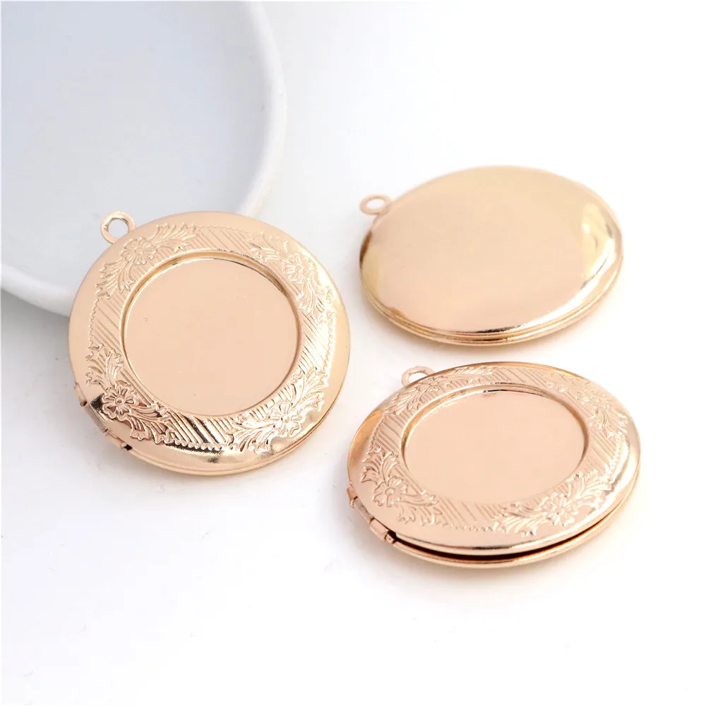 Set of 2 Photo Locket Pendants for DIY Necklace Crafting