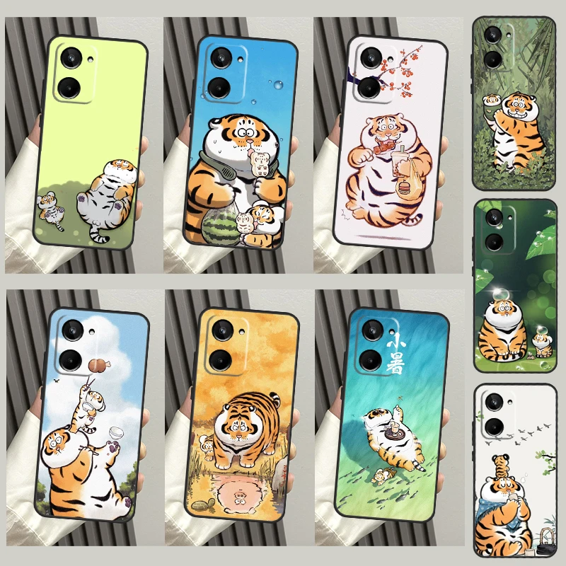 Cartoon Fat Tiger Case Per Realme 10 8 9 Pro Plus Gt Neo 5 2T 3T Master C11 C25 C30 C31 C35 C21Y C25Y Cover