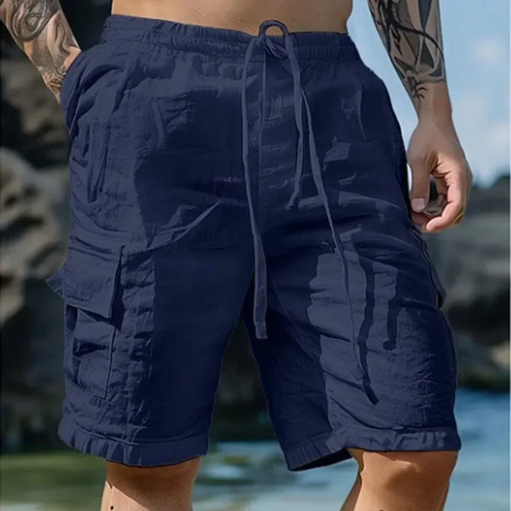 Men Loose Cargo Shorts With Pockets Fashion Beach Streetwear Sports Casual Shorts Running Short Pants 3