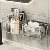 Bathroom Wall-mounted Washcloth Storage Box Drainage Hollow Wash Cup Storage Rack Bathroom Punch-free Storage Rack 1