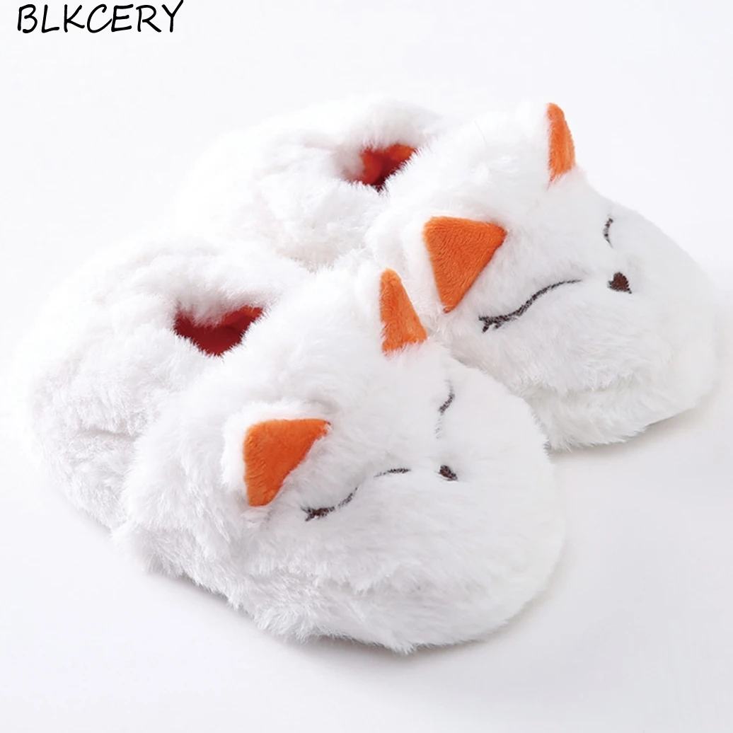 

Fashion Toddler Boy Slippers Girl Indoor Winter Cartoon Fox Plush Warm Kid House Footwear Soft Rubber Sole Home Shoes Baby Items