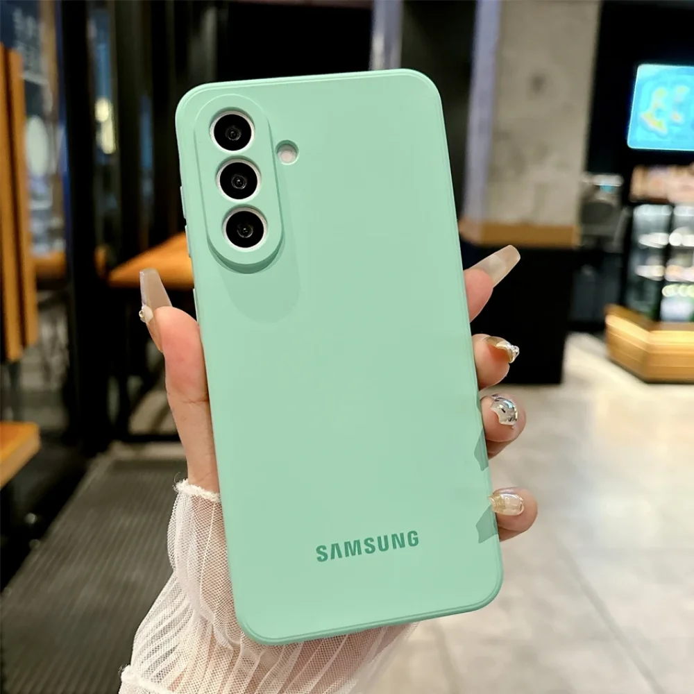 Elegant Shockproof Liquid Silicone Phone Case - Compatible with Samsung Galaxy 5G Models