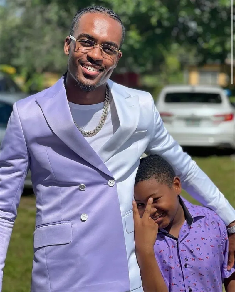 2024  Suits For Men  Double Breasted Peak Lapel Cocktail Party Tuxedo Blazer Formal Casual Suit 2Pcs Set Costume