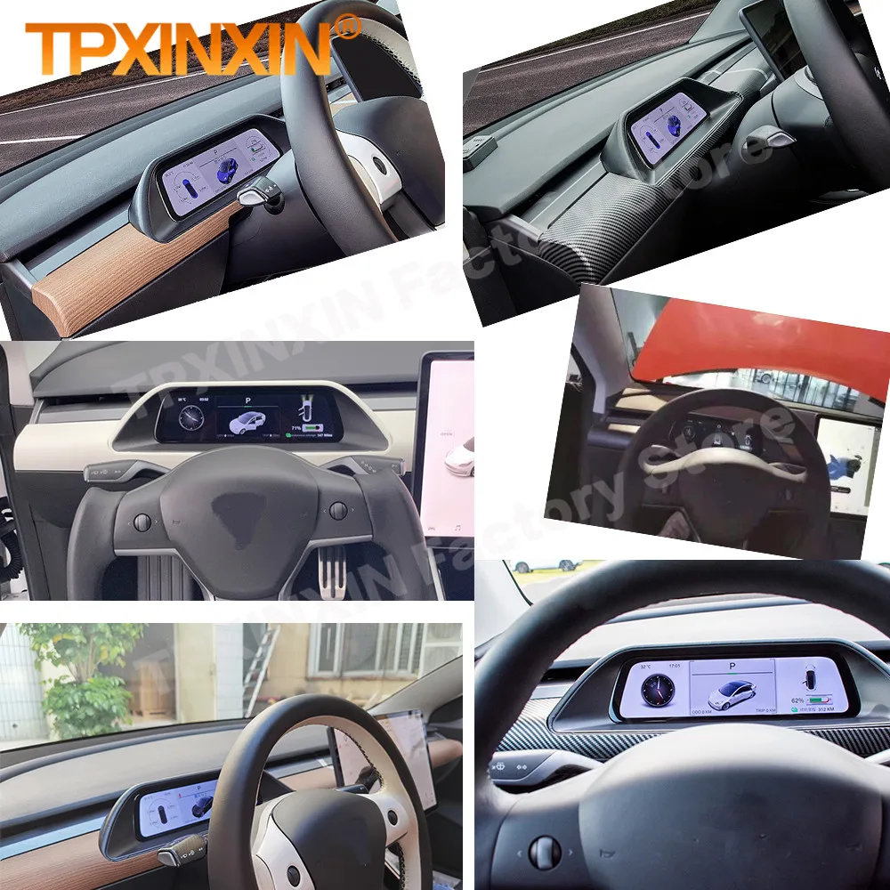 

Digital Performance LCD Touched Display Dashboard Android For Tesla Model 3/Y OEM Car Virtual Information TPMS