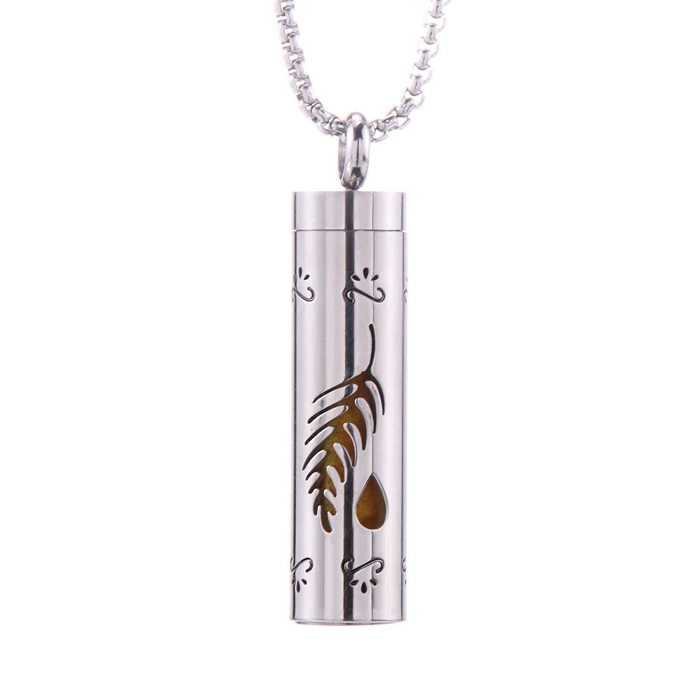 Aromatherapy Diffuser Necklace - Stainless Steel Open Locket with Essential Oil Scent