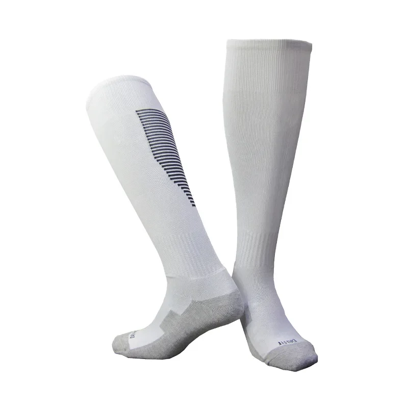 Stripe Sports Soccer Socks Adult Kids Breathable Football Club Knee High Training Running Long Stocking Towel Bottom Sock Unisex