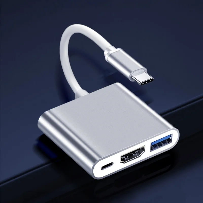 PHONEPACE 3-in-1 USB C Hub with 4K Adapter for Laptop & Phone