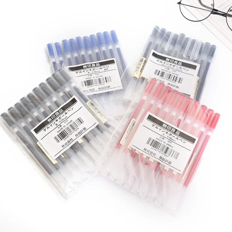 0.38/0.5mm Gel pens Black/Blue Ink School Office Supply Stationery For Student Business Signature 10Pcs/Set