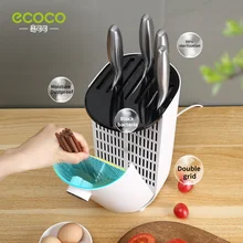 

ECOCO Sterilization Artifact Knife Holder Kitchen Fork Spoon Storage Shelf Rack Insert Countertop Chopstick Cage Creative Helper