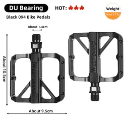 WEST BIKING Premium Alloy Nonslip Cycling Pedals - Durable and Lightweight for Mountain and Road Bikes (DU Bearing Mini -094)