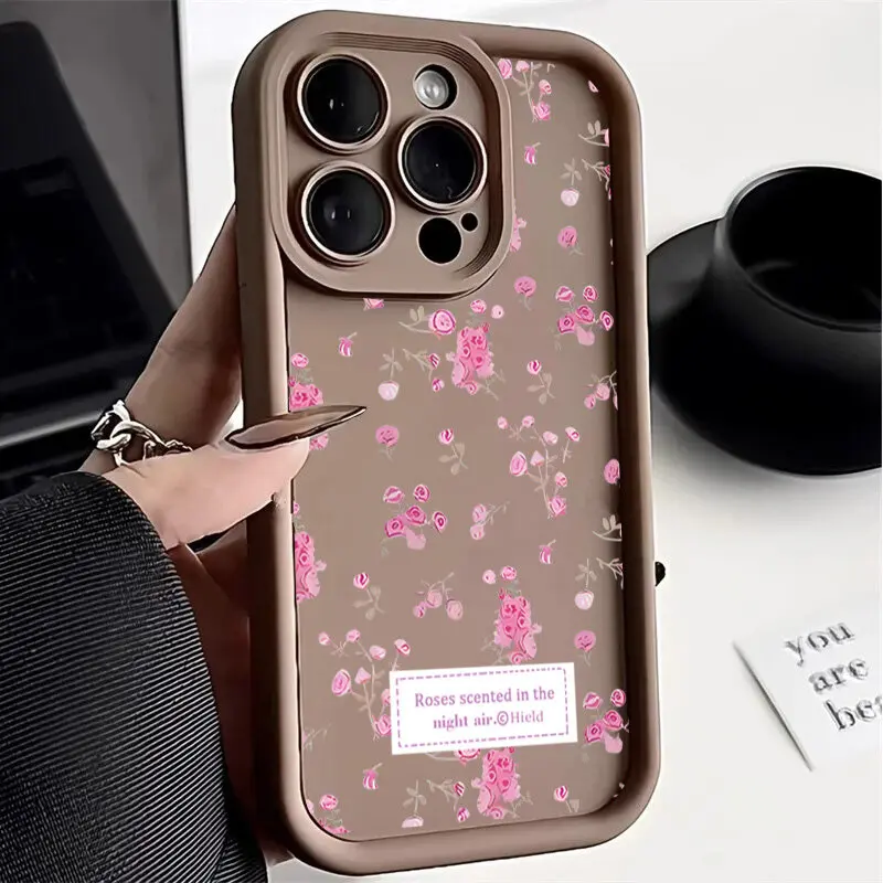Flower Smile Matte Silicone Soft TPU Cellphone Case