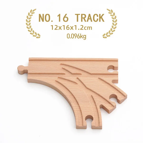 Deluxe Wooden Train Track Accessories Set for Kids - Premium Quality Railway Toys