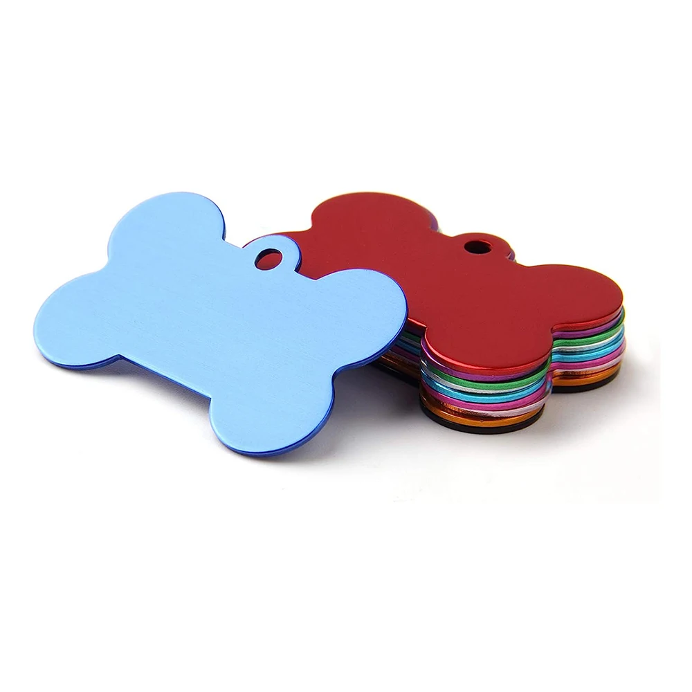30 Pcs Blank Aluminum Alloy Dog Tags for Dogs and Cats pet laser engraved tags