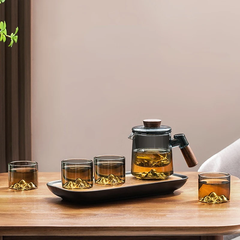 

Kung Fu Complete Glass Tea Sets Matcha Travel Portable Gift Tea Sets Household Ceremony Taza De Mate Office Drinkware ZLXP