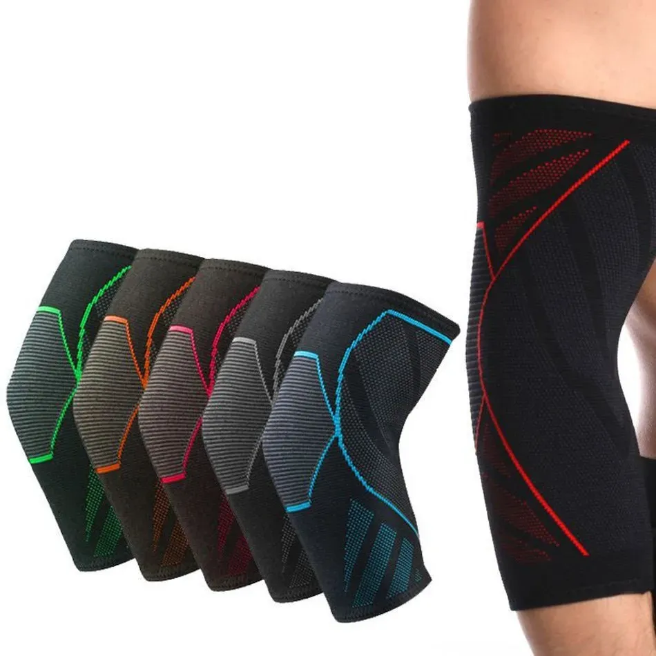 WOSWEIR－1 PC Compression Elbow Support Pads Elastic Brace for Men Women Basketball Volleyball Fitness Protector Arm Sleeves