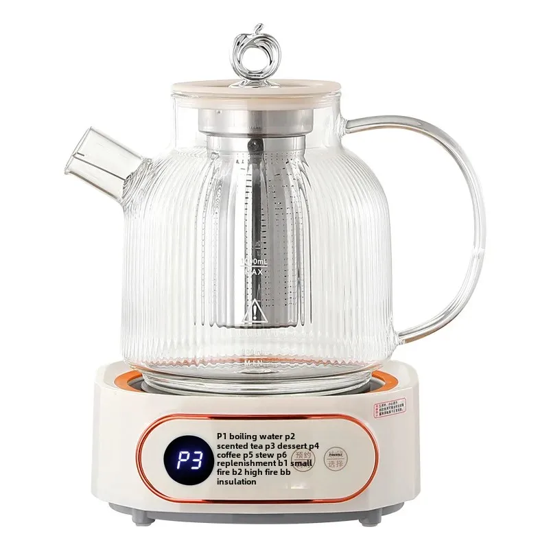 High-Temperature Resistant Automatic Borosilicate Glass Teapot Multi-Functional Home Use Steam Cooking Pot Electric Tea Kettle