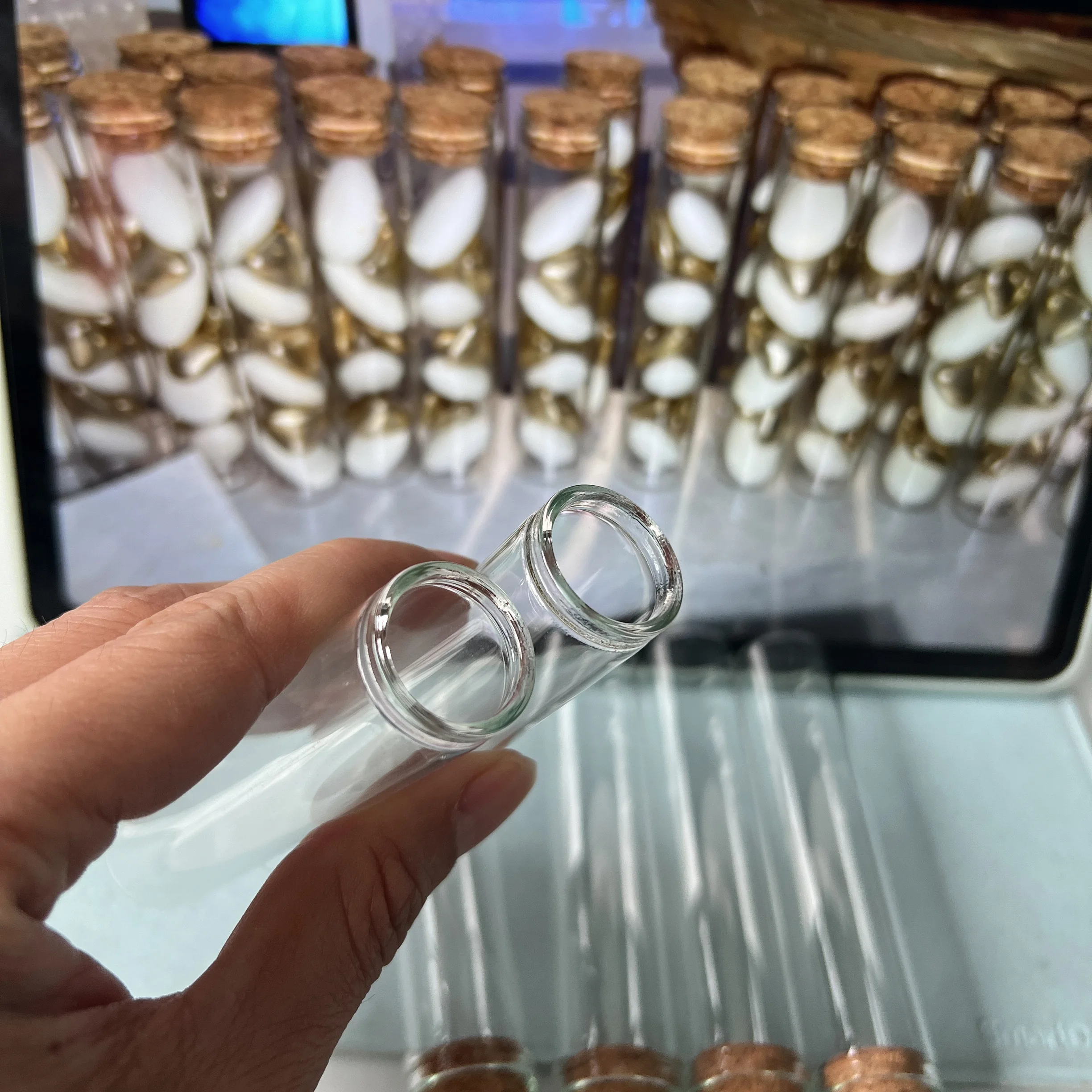 50 Pcs 22x100mm 25ml Glass Bottles Cork Stopper Mini Test Tube Jars Tiny Containers for DIY Crafts Wishing Bottles Wedding Gift