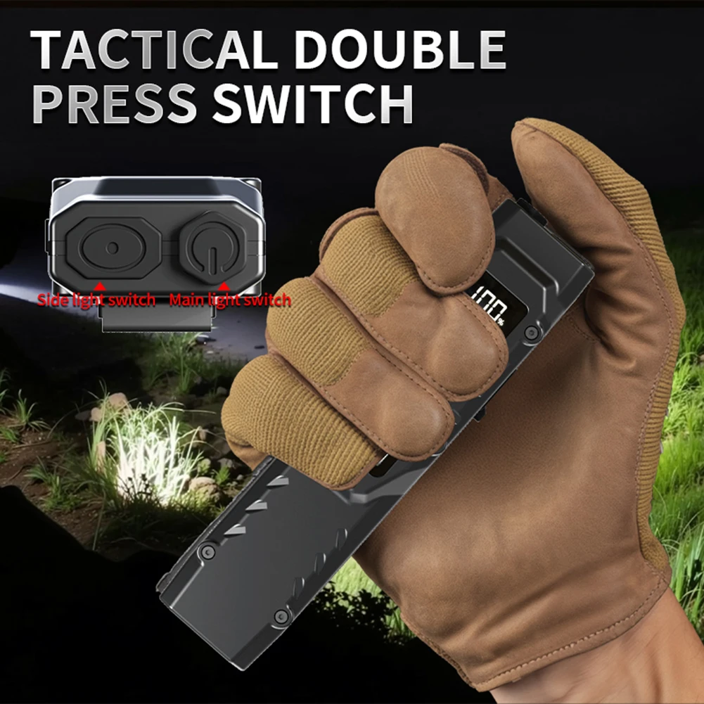 LED Super Bright Flashlight with Pen Clip Mini Camping Light IPX44 Waterproof Outdoor Emergency Light 1000mAh for Outdoor Hiking