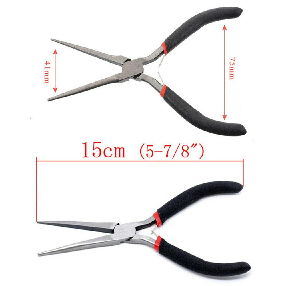 

Long Nose Mini Pliers Tools Light Multifunction Weight Jewellery Making Round Flat Long Nose Bent Nose Pliers 150mm